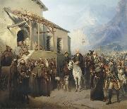 Creator:Adolf Charlemagne. Field Marshal Alexander Suvorov at the top of the St. Gotthard September 13 Spain oil painting artist